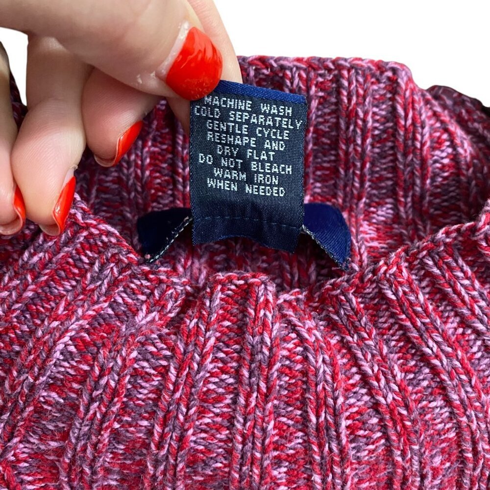 So...GSJC Y2K Ribbed Mock Neck Sweater - Pink Red - Size M - Picture 7 of 7